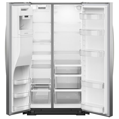 Whirlpool 36" 28.7 Cu. Ft. Side-By-Side Refrigerator with Water & Ice Dispenser (WRSF5536RZ) - Fingerprint Resistant Stainless Steel