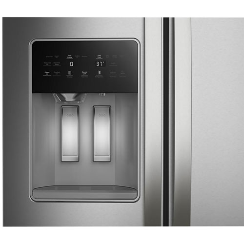 Whirlpool 36" 28.7 Cu. Ft. Side-By-Side Refrigerator with Water & Ice Dispenser (WRSF5536RZ) - Fingerprint Resistant Stainless Steel