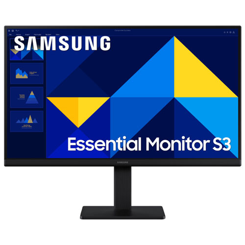 Samsung Essential S3 27" FHD 100Hz 5ms GTG IPS LED Monitor (LS27D300GANXZA) - Black