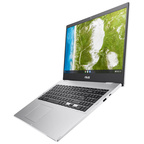 Chromebook de 15,6 po CX1500 d'ASUS avec 3 mois de forfait Google AI Pro - Argenté (Celeron N4500 d'Intel/RAM 8 Go/SSD 128 Go)