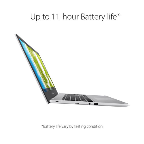Chromebook de 15,6 po CX1500 d'ASUS avec 3 mois de forfait Google AI Pro - Argenté (Celeron N4500 d'Intel/RAM 8 Go/SSD 128 Go)
