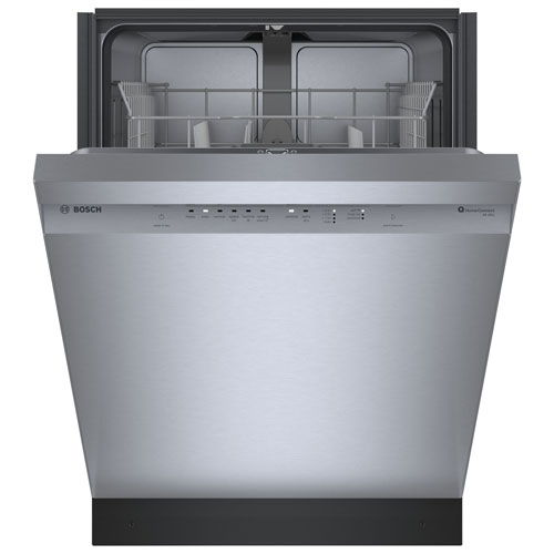 Lave-vaisselle encastrable 24 po 48dB série 300 de Bosch avec cuve en inox (SHE41CM5N) - Inox