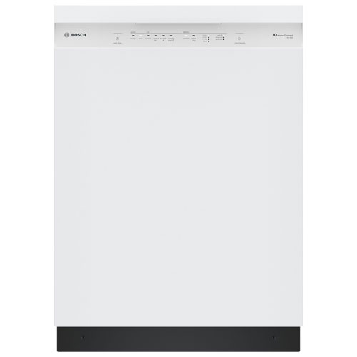 Image 1 of 9.. Bosch 300 Series 24" 48dB Built-In Dishwasher with Stainless Steel Tub - White
