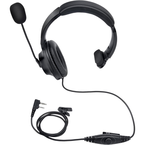 Over The Ear Ptt Mic Earpiece Two Way Radio Headset with Boom Mic Overhead Headphone for Baofeng for Kenwood for Retevis Rt21 Rt22 Walkie Talkie