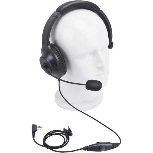 Over The Ear Ptt Mic Earpiece Two Way Radio Headset with Boom Mic Overhead Headphone for Baofeng for Kenwood for Retevis Rt21 Rt22 Walkie Talkie