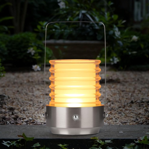 HTUTWOO  Portable Cordless Outdoor Small Battery Table Lamp for Bedroom Night Lights 3 Way Dimmable Touch Lamp USB Type-C Charging Ports for Baby