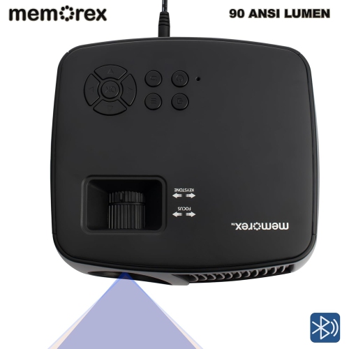 Memorex PJS100 720P Bluetooth Projector with 100" Screen