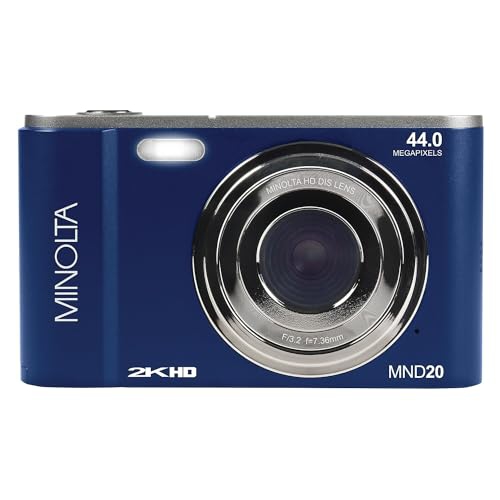 Image 1 de 1.. Appareil photo numérique 44&nbsp;Mpx/2,7K Ultra HD MND20 de Minolta