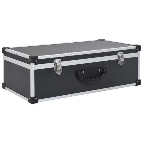 VIDAXL  CD Case for 80 CDs Aluminium Abs In Black