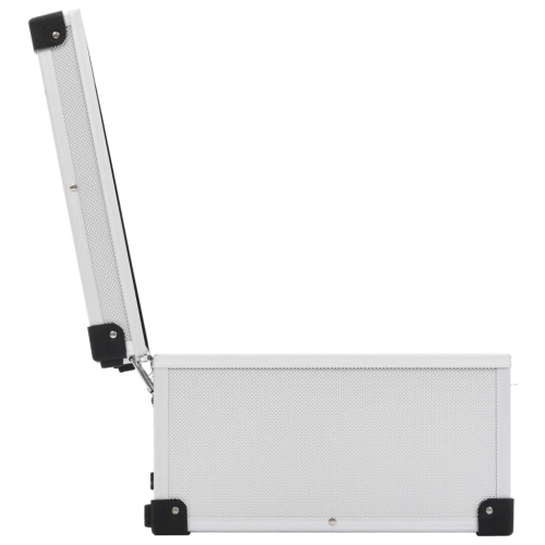 vidaXL CD Case for 80 CDs Aluminium ABS Silver