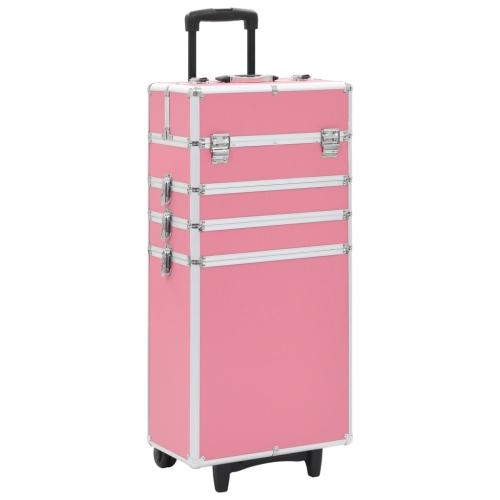 vidaXL Make-up Trolley Aluminium Pink