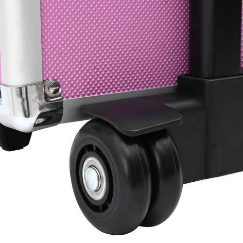 vidaXL Make-up Trolley Aluminium Pink