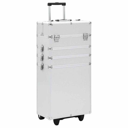 vidaXL Make-up Trolley Aluminium Silver