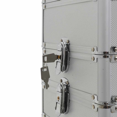 Chariot à maquillage vidaXL Aluminium Argent