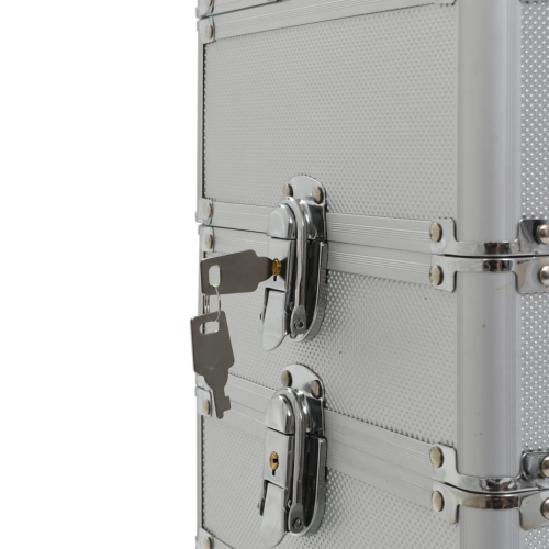 Chariot à maquillage vidaXL Aluminium Argent