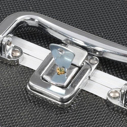 vidaXL Make-up Case 22x30x21 cm Black Aluminium