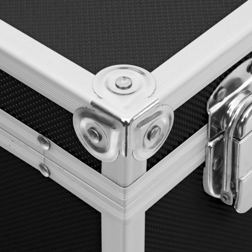 Boîtier de maquillage vidaXL 37 x 24 x 40&nbsp;cm Aluminium noir