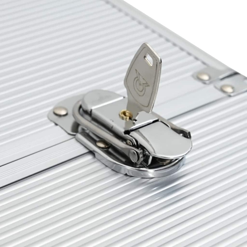 vidaXL Pilot Trolley 47x39x27 cm Silver Aluminium