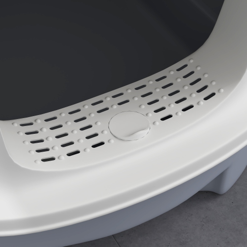 PawHut – Bac à litière avec couvercle pour chats, stylo à litière avec cuillère, entrée par le haut, sacs de désodorisation, plateau à litière pour