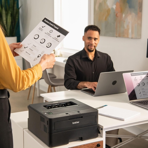 Open Box - Brother HL-L2460DW Wireless Compact Monochrome Laser Printer with Duplex, Mobile Printing, Black & White Output