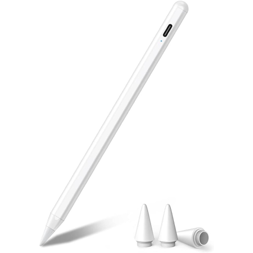 Stylus Pen for iPad with Palm Rejection, 2X Fast Charging Pencil Compatible with 2018-2024 iPad 6-10, iPad Pro 11, iPad Pro 12.9 6/5/4/3, iPad Pro