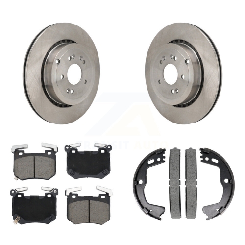 Rear Disc Rotors Ceramic Pads And Parking Brake Shoes Kit For Kia Stinger Genesis G70 K8C-103845