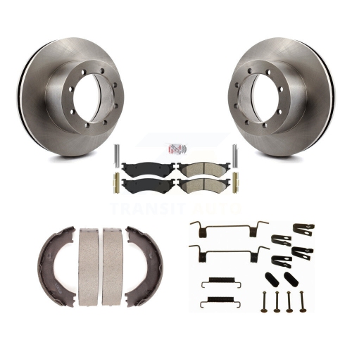 Disques arrière Patins de stationnement Semi-métalliques Kit de quincaillerie pour Ford E-350 Super Duty 8&nbsp;A-108992