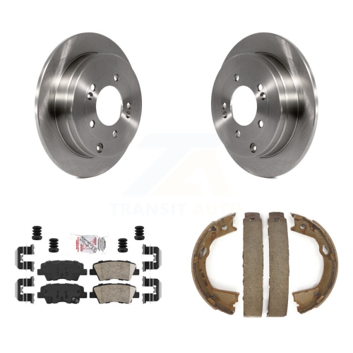 Rear Disc Rotors Ceramic Pads Parking Brake Shoes Kit For 2010 Hyundai Azera To 07 06 09 K8A-108594