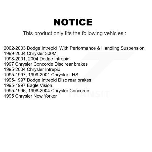 Rear Disc Rotors Ceramic Pads Parking Shoes Kit For Chrysler Intrepid Dodge Concorde 300M K8C-103970