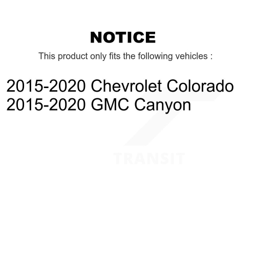 Ensemble plaquettes en céramique et patins de frein de stationnement pour Chevrolet Colorado GMC Canyon 8&nbsp;A-108538
