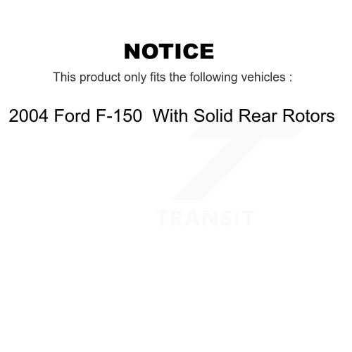 Disques arrière Semi-métalliques et patins de frein de stationnement pour Ford F-150, 8 A-108494