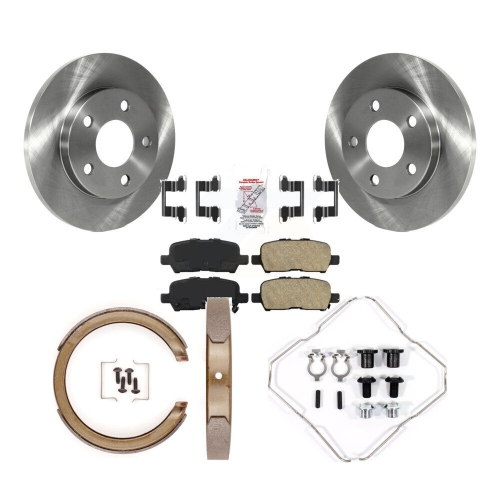 Disques arrière plaquettes en céramique Patins de frein de stationnement et kit de quincaillerie pour Impala Chevrolet 8&nbsp;A-108986