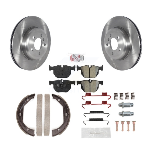 Disques arrière Semi-métalliques Plaquettes de frein de stationnement et kit de quincaillerie pour BMW 335i 8&nbsp;A-109012