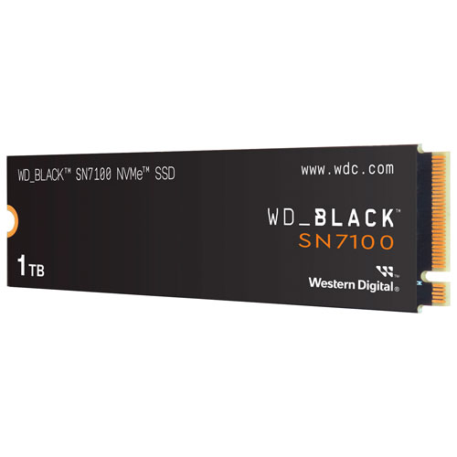 Disque SSD interne NVMe PCI-e WD_BLACK SN7100 de 1 To (WDBELG0010BBK-WRSN)