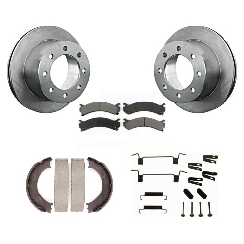 Image 1 de 10.. Disques arrière, plaquettes semi-métalliques Patins de stationnement et matériel pour GMC Sierra 3500 HD K8S-104817