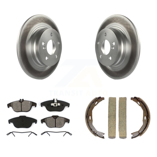 Image 1 de 10.. Disques arrière enduits de disque Semi-métalliques Kit patins de stationnement pour Mercedes-Benz C300 C250 KGS-103241