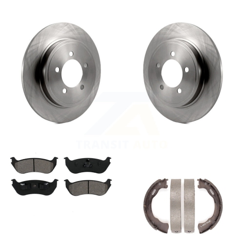Image 1 de 10.. Disques arrière Semi-métalliques et patins de frein de stationnement pour Ford Explorer Mercury K8S-104538