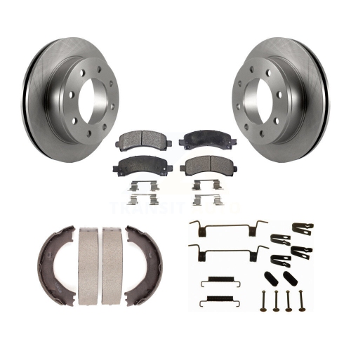 Image 1 de 10.. Kit de quincaillerie pour patins de stationnement à disques arrière semi-métalliques pour Chevrolet Express 3500 K8F-105017