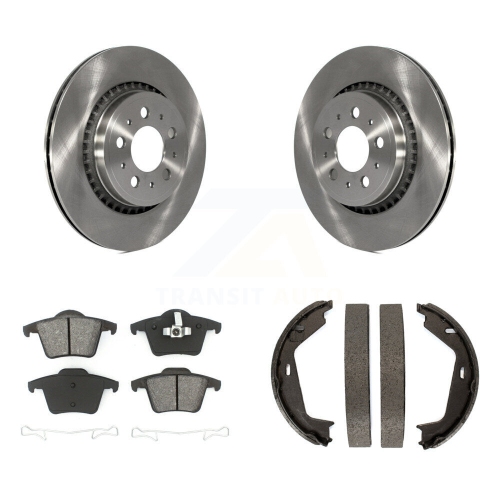 Image 1 de 10.. Ensemble de disques arrière Semi-métalliques et segments de frein de stationnement pour Volvo XC90 K8S-104501 2003-2007