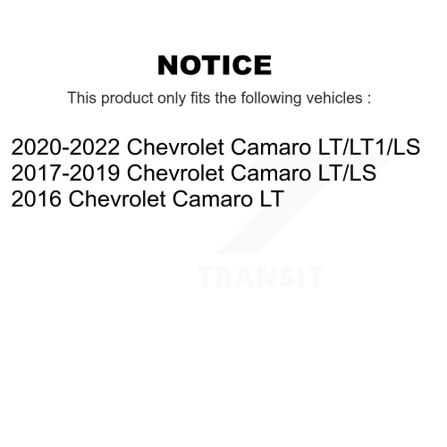 Rear Disc Coated Rotors Ceramic Pads And Parking Brake Shoes Kit For Chevrolet Camaro KGT-103618