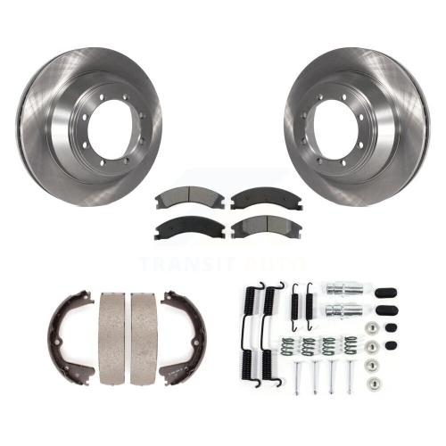 Image 1 de 10.. Disques arrière Patins de stationnement Semi-métalliques Kit de quincaillerie pour Ford E-450 Super Duty K8S-104746