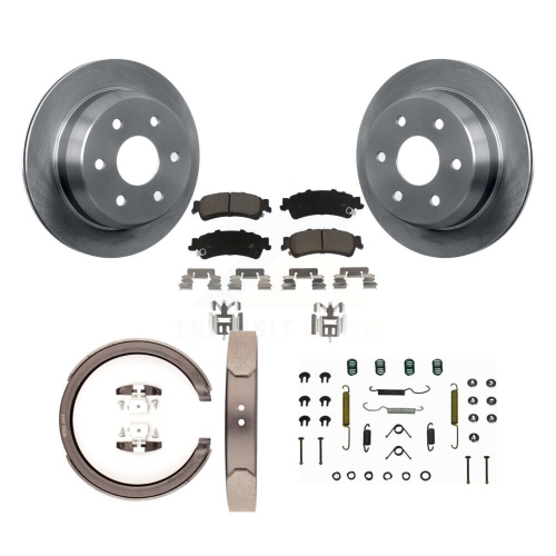 Image 1 de 10.. Kit de pièces de patins de stationnement pour disques arrière en céramique pour GMC Chevrolet Sierra 1500 XL K8C-104380