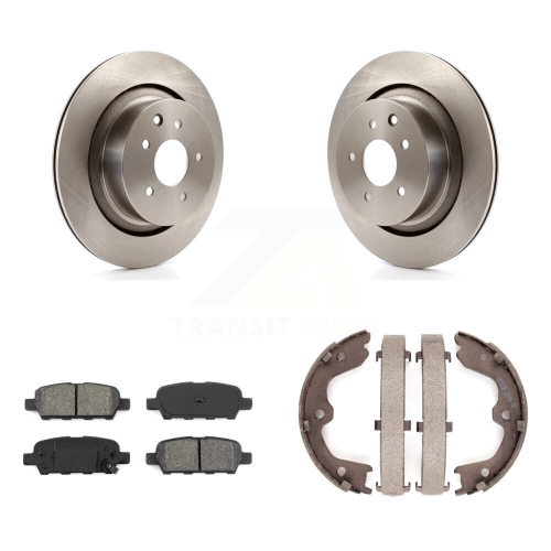 Image 1 de 10.. Jeu de plaquettes semi-métalliques et de patins de frein de stationnement arrière pour INFINITI G35 Q60 K8S-104547