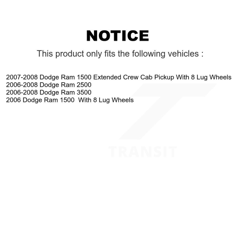 Rear Disc Coated Rotors Semi-Metallic Pads Parking Shoes Kit For Dodge Ram 1500 3500 2500 KGF-103511