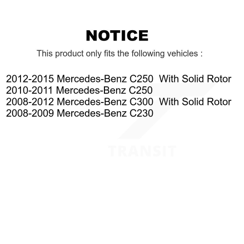 Rear Disc Coated Rotors Ceramic Pads & Parking Shoes Kit For Mercedes-Benz C300 C250 C230 KGC-102947