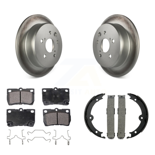 Image 1 de 10.. Jeu de plaquettes en céramique pour disques arrière et patins de frein de stationnement pour Lexus IS250 KGT-103952