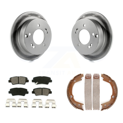 Image 1 de 10.. Disques arrière à revêtement semi-métallique et patins de stationnement pour Hyundai Sonata 2,4&nbsp;L KGS-103137