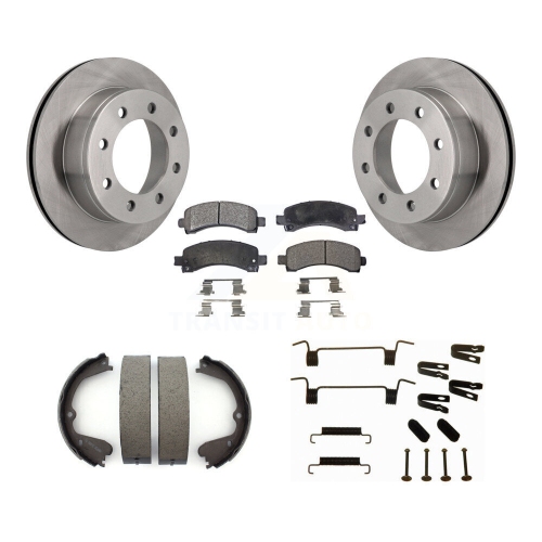 Image 1 de 10.. Disques arrière Semi-métalliques Plaquettes de frein de stationnement Kit de quincaillerie pour GMC Savana 3500 K8F-104906