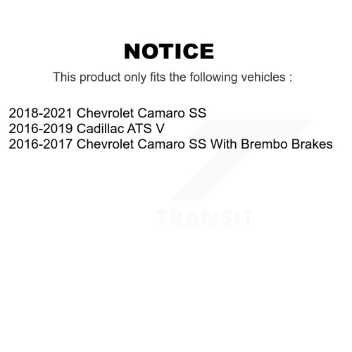 Ensemble de patins de stationnement en céramique à disques arrière pour Camaro Cadillac ATS KGA-106447 de Chevrolet