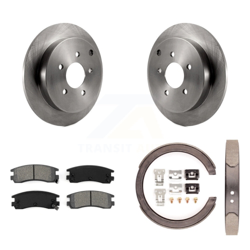 Image 1 de 10.. Disques arrière Patins de stationnement Semi-métalliques Kit patins de stationnement pour Buick Rendezvous Pontiac Aztek K8S-104400
